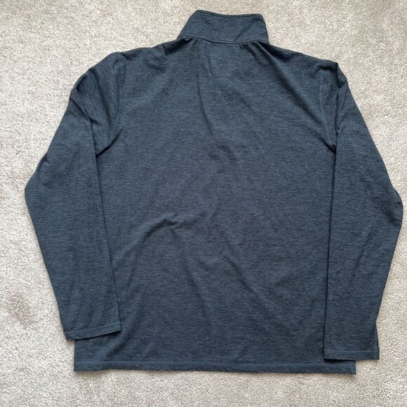 Marine Layer Weekend Sport 1/4 Zip Pullover Men Large Heather Gray Black Stretch - Picture 5 of 5